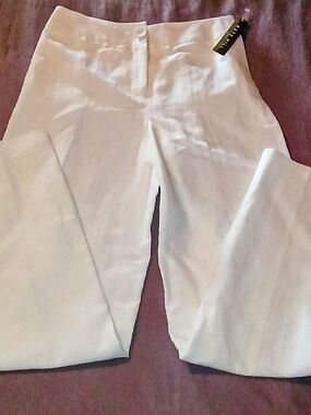 Kate Hill White Wide-Leg Pants